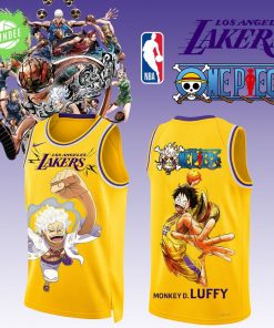 ONE PIECE × NBA Los Angeles Lakers 2025 Jersey 1