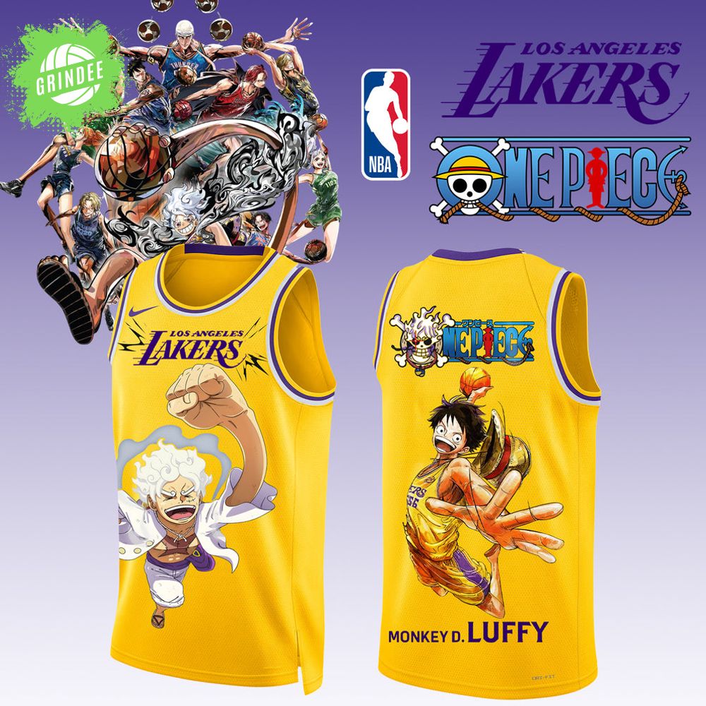 ONE PIECE × NBA Los Angeles Lakers 2025 Jersey 1 ONE PIECE × NBA Los Angeles Lakers 2025 Jersey 1