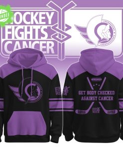 OS x Hockey Fights Cancer Hoodie 2025 Black