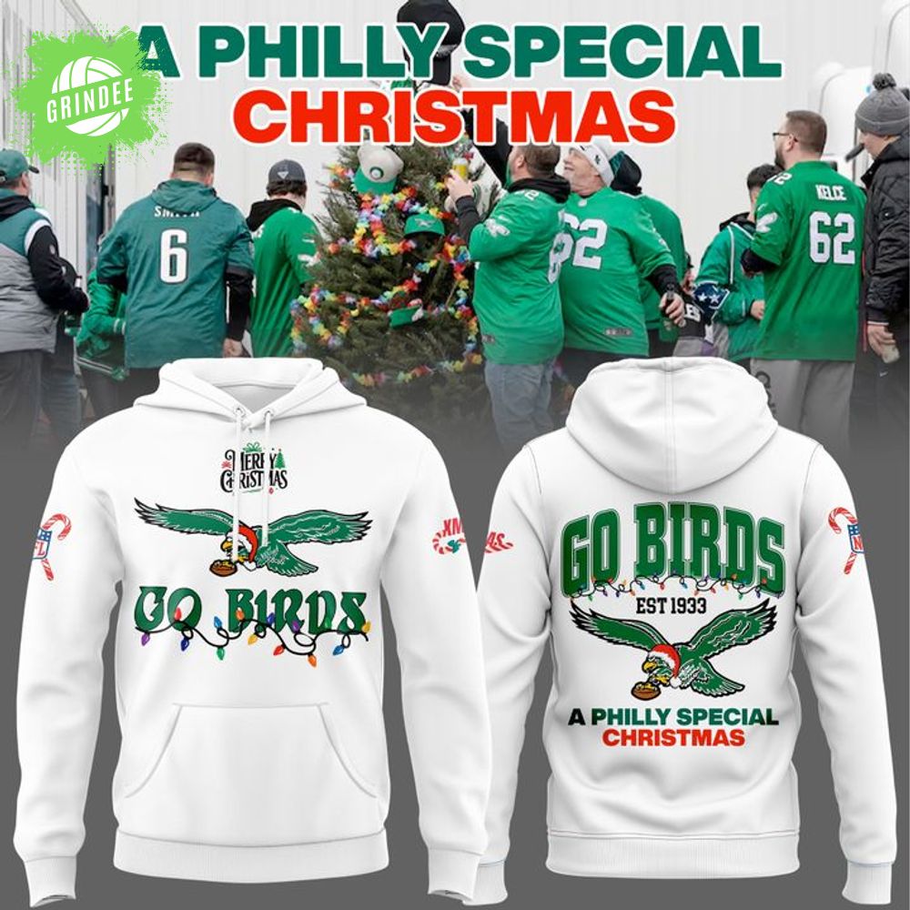 Philadelphia Eagles Merry Christmas 2025 White Hoodie Philadelphia Eagles Merry Christmas 2025 White Hoodie