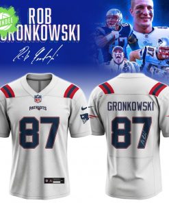 Rob Gronkowski Official Signed Jersey Patriots Away Nike Legend