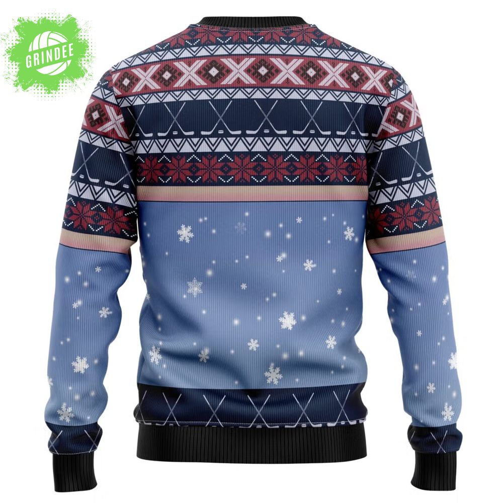 Santa Hockey Ugly Christmas Sweater Santa Hockey Ugly Christmas Sweater