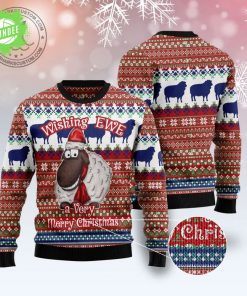 Sheep Wishing EWE Ugly Christmas Sweater