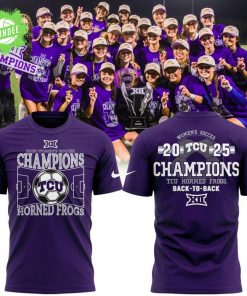 Texas Christian University Women’s Soccer 2025 Big 12 Regular Season Champions Short Sleeve T-Shirt