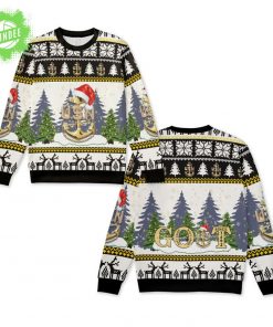 US Navy Senior Chief GOAT Christmas Knitted Sweater