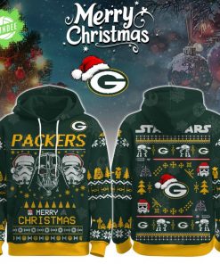 Unisex Packers Merry Christmas The Force Edition Hoodie