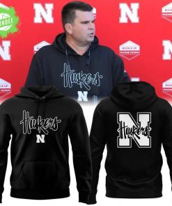 2025 Huskers Wordmark Black Hoodie