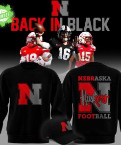 2025 limited edition sweatshirt Nebraska football “Back In Black” for fans