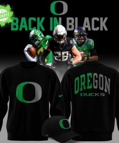 2025 limited edition sweatshirt Oregon Ducks football “Back In Black” for fans