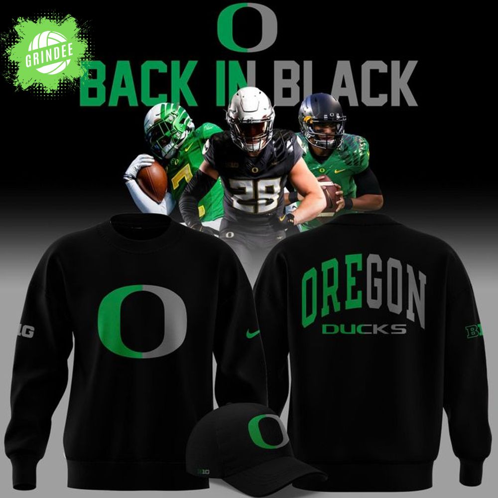 2025 limited edition sweatshirt Oregon Ducks football "Back In Black" for fans 2025 limited edition sweatshirt Oregon Ducks football "Back In Black" for fans