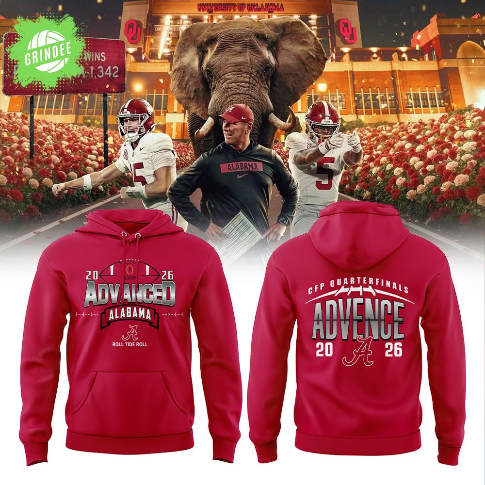 Alabama WAY BACK TO ADVANCE Red Hoodie Alabama WAY BACK TO ADVANCE Red Hoodie