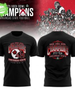 Arkansas State Red Wolves 2025 Xbox Bowl Champions Combo Black T-shirt
