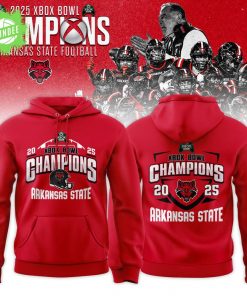Arkansas State Red Wolves 2025 Xbox Bowl Champions Hoodie