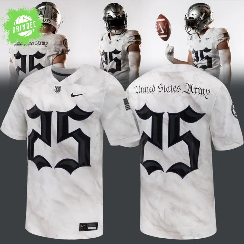 Army Black Knights Football Nike Army 250 Collection Game Jersey - White Army Black Knights Football Nike Army 250 Collection Game Jersey - White