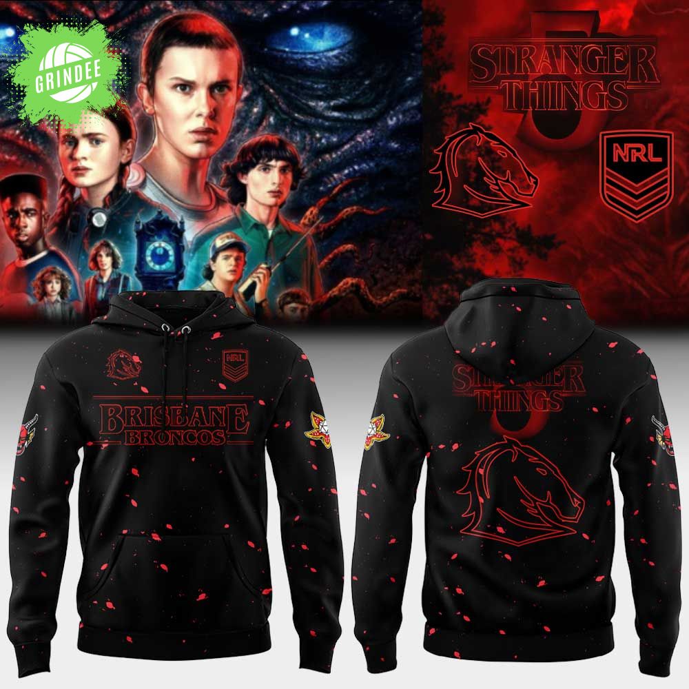 B Broncos Stranger Things 5 Combo Hoodie B Broncos Stranger Things 5 Combo Hoodie