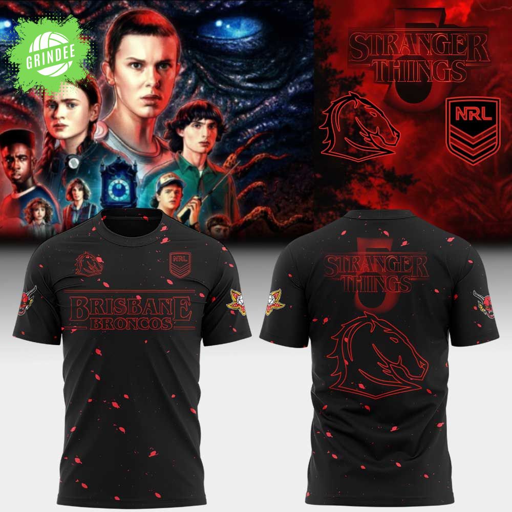 B Broncos Stranger Things 5 Combo Shirt B Broncos Stranger Things 5 Combo Shirt