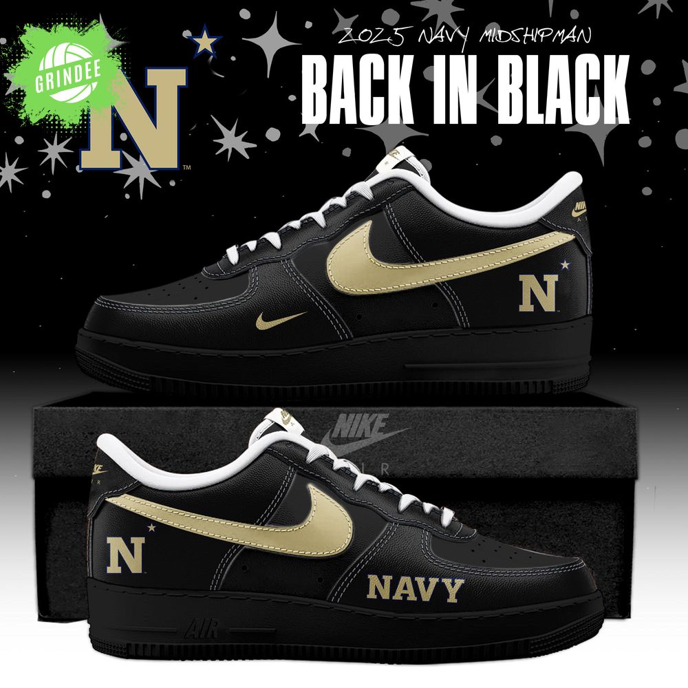 Back In Black Navy Midshipmen 2025 AF1 Special Edition Back In Black Navy Midshipmen 2025 AF1 Special Edition