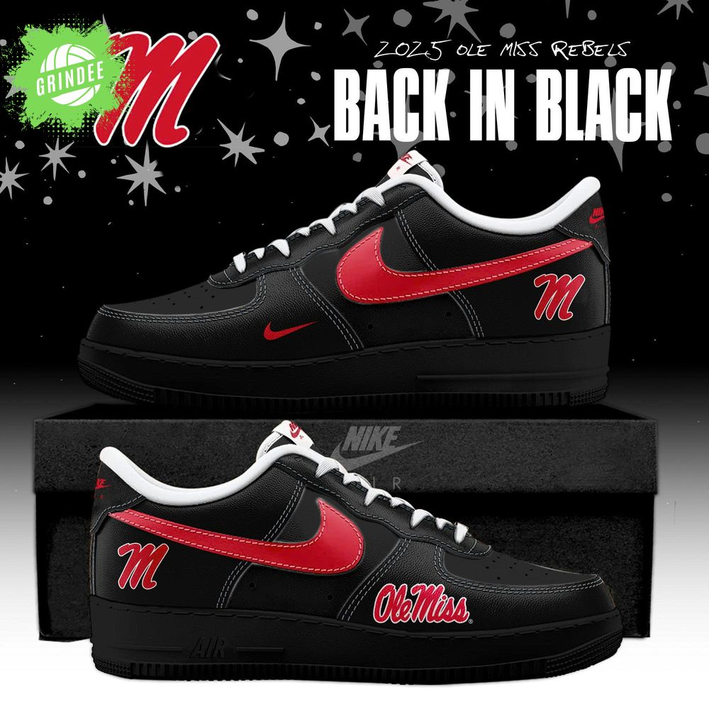 Back In Black Ole Miss Rebels 2025 AF1 Special Edition Back In Black Ole Miss Rebels 2025 AF1 Special Edition