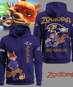 Baltimore Ravens Football Zootopia Hoodie 2025 Limited Edition-3D Unisex Hoodie