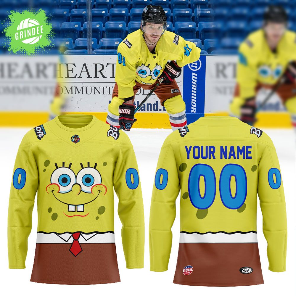 Bloomington Bison SpongeBob Uniform Combo Jersey Custom Name, Number Bloomington Bison SpongeBob Uniform Combo Jersey Custom Name, Number