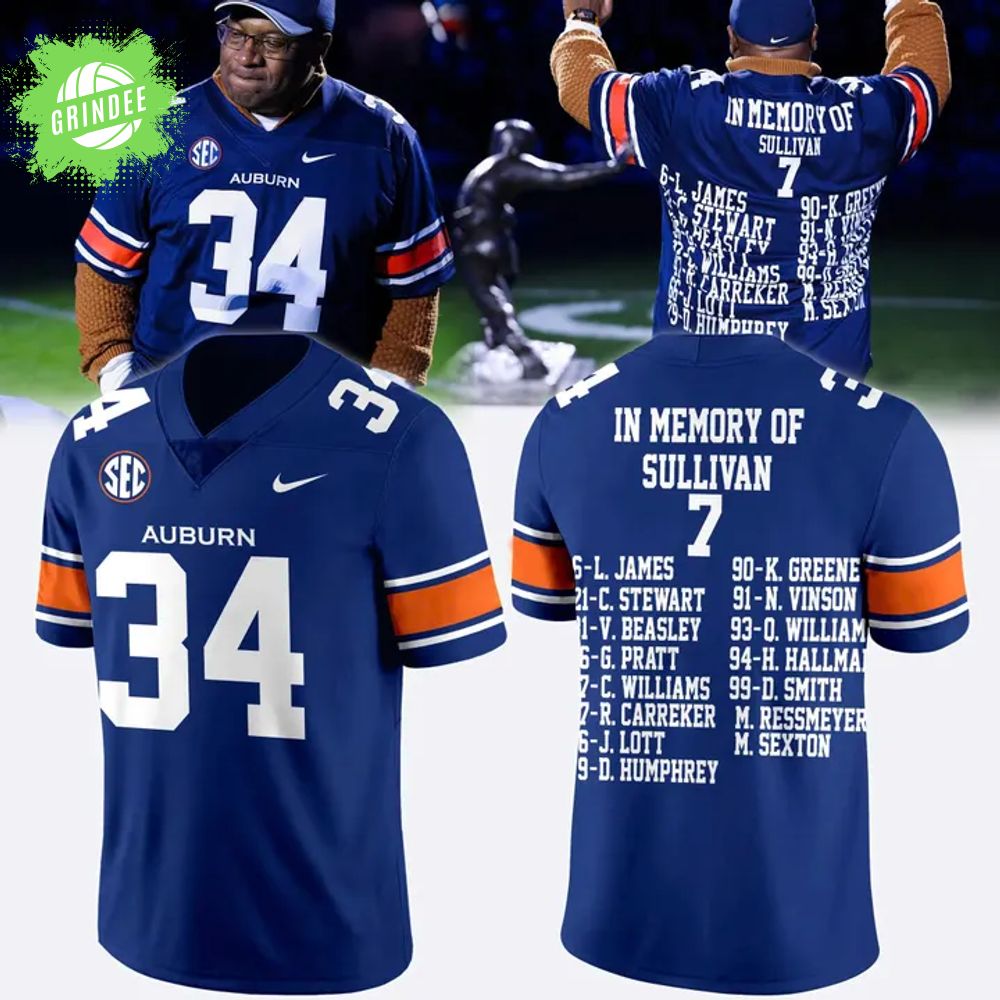 Bo Jackson Auburn Football “IN MEMORY OF SULLIVAN 7” Football Jersey Bo Jackson Auburn Football “IN MEMORY OF SULLIVAN 7” Football Jersey