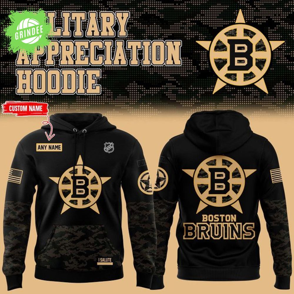 Boston Bruins '' Military Night '' Special Hoodie 2025 Boston Bruins '' Military Night '' Special Hoodie 2025