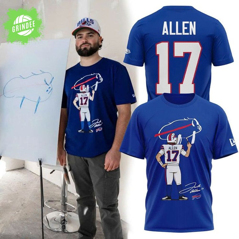 Buffalo Bills '' Josh Allen Paint '' Special T-Shirt 2025 Buffalo Bills '' Josh Allen Paint '' Special T-Shirt 2025