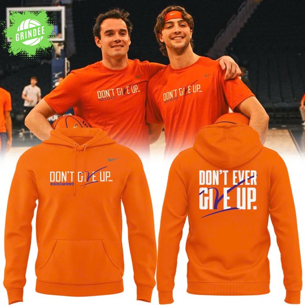 Clemson Basketball “Don’t give up, don’t ever give up” Hoodie. Clemson Basketball “Don’t give up, don’t ever give up” Hoodie.