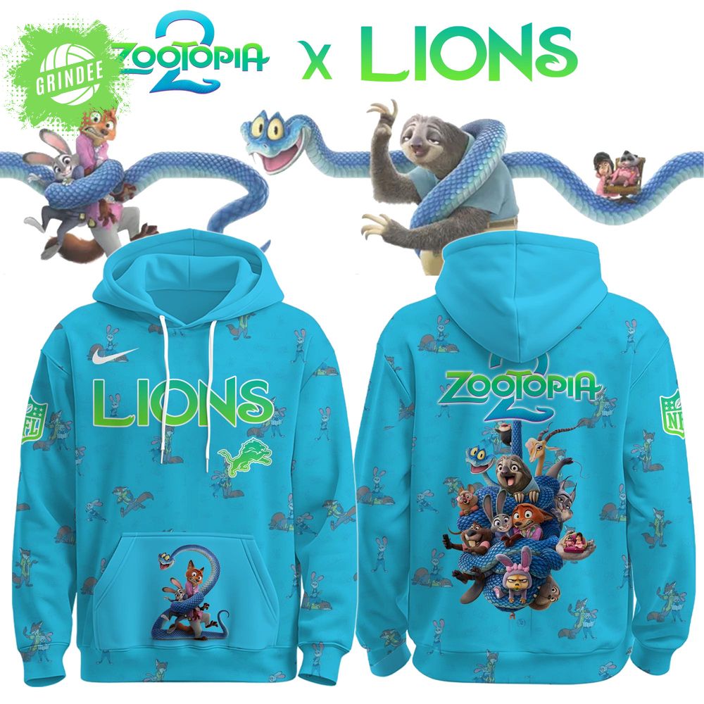 DET Lions x Zootopia2 Special Edition Hoodie DET Lions x Zootopia2 Special Edition Hoodie