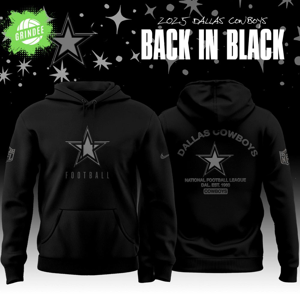 Dallas Cowboys x Back In Black Special Edition Hoodie 2025 Dallas Cowboys x Back In Black Special Edition Hoodie 2025