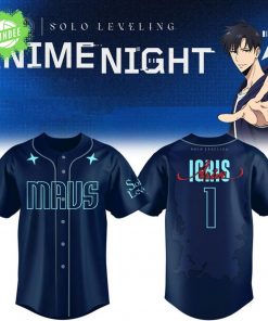 Dallas Mavericks Anime Night Solo Leveling Baseball Jersey.