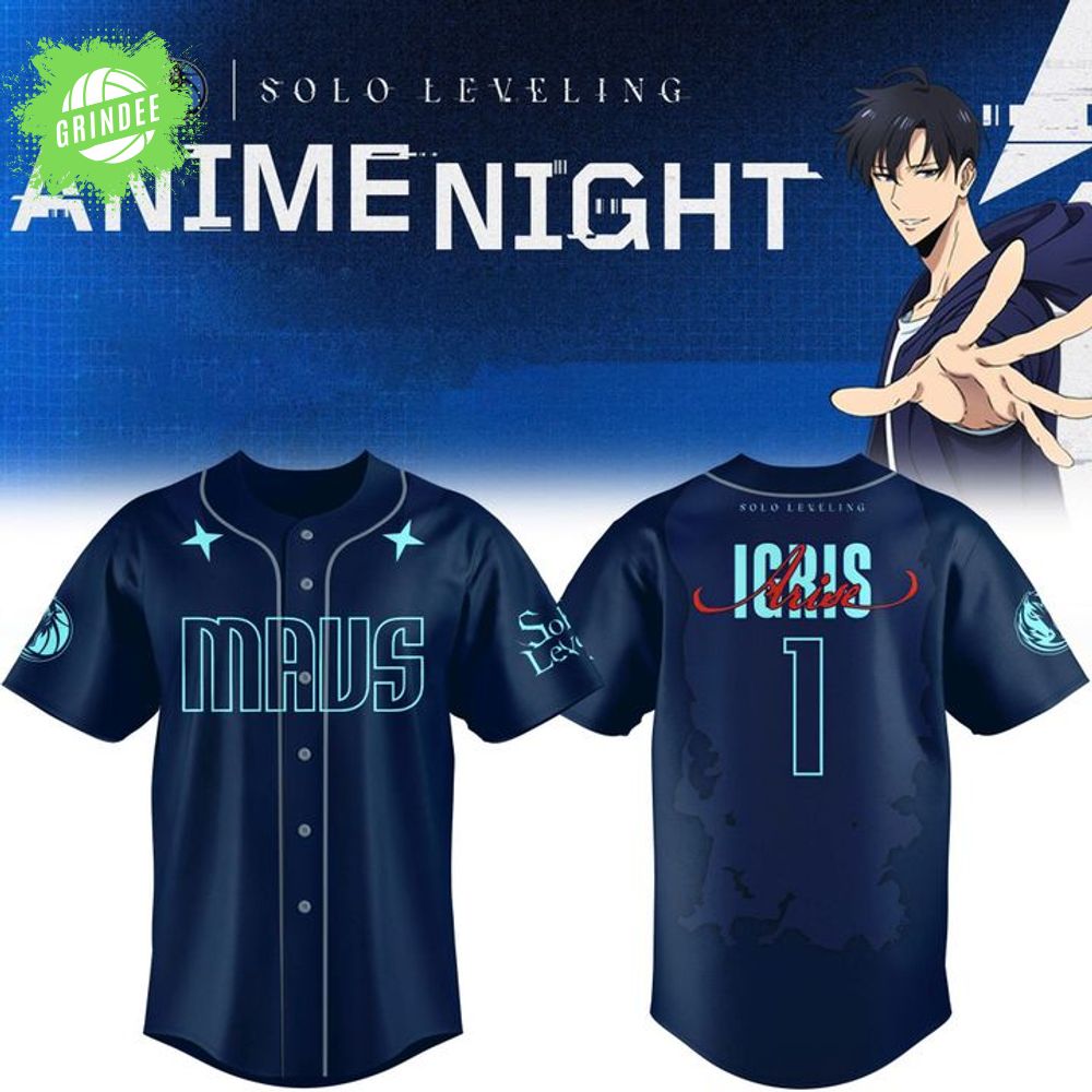 Dallas Mavericks Anime Night Solo Leveling Baseball Jersey. Dallas Mavericks Anime Night Solo Leveling Baseball Jersey.
