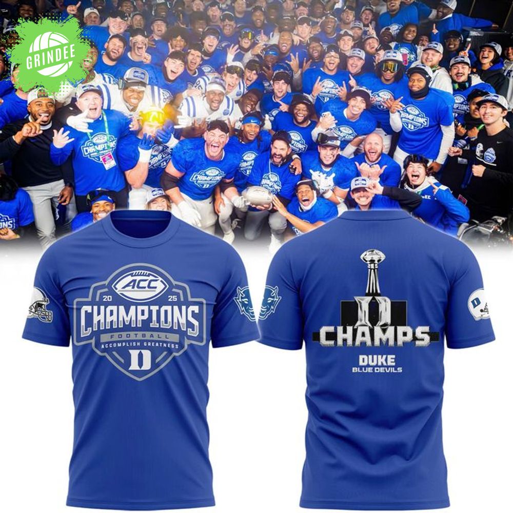 Duke Football 2025 ACC Football Champions T-shirt Duke Football 2025 ACC Football Champions T-shirt