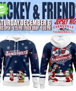 Evansville Thunderbolts x Mickey Merry Christmas 2025 Hoodie