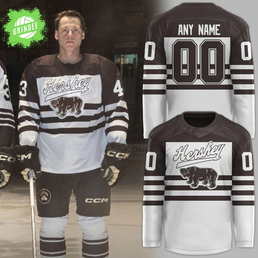 Hershey Bears "Skating Bear" New 2025 Hockey Jersey Hershey Bears "Skating Bear" New 2025 Hockey Jersey