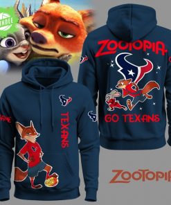 Houston Texans Football Zootopia Hoodie 2025 Limited Edition-3D Unisex Hoodie