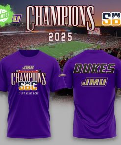 JMU Football 2025 SBC Champs Tshirt