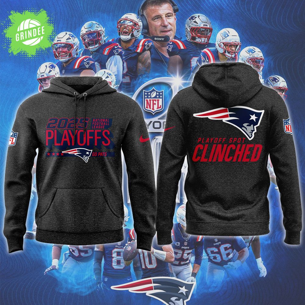 Limited Edition 2025 Patriots Playoffs Clinched Hoodie Limited Edition 2025 Patriots Playoffs Clinched Hoodie