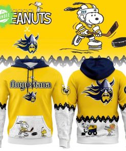 Limited Edition Augustana Vikings ” Peanuts Night ” Snoopy Hoodie