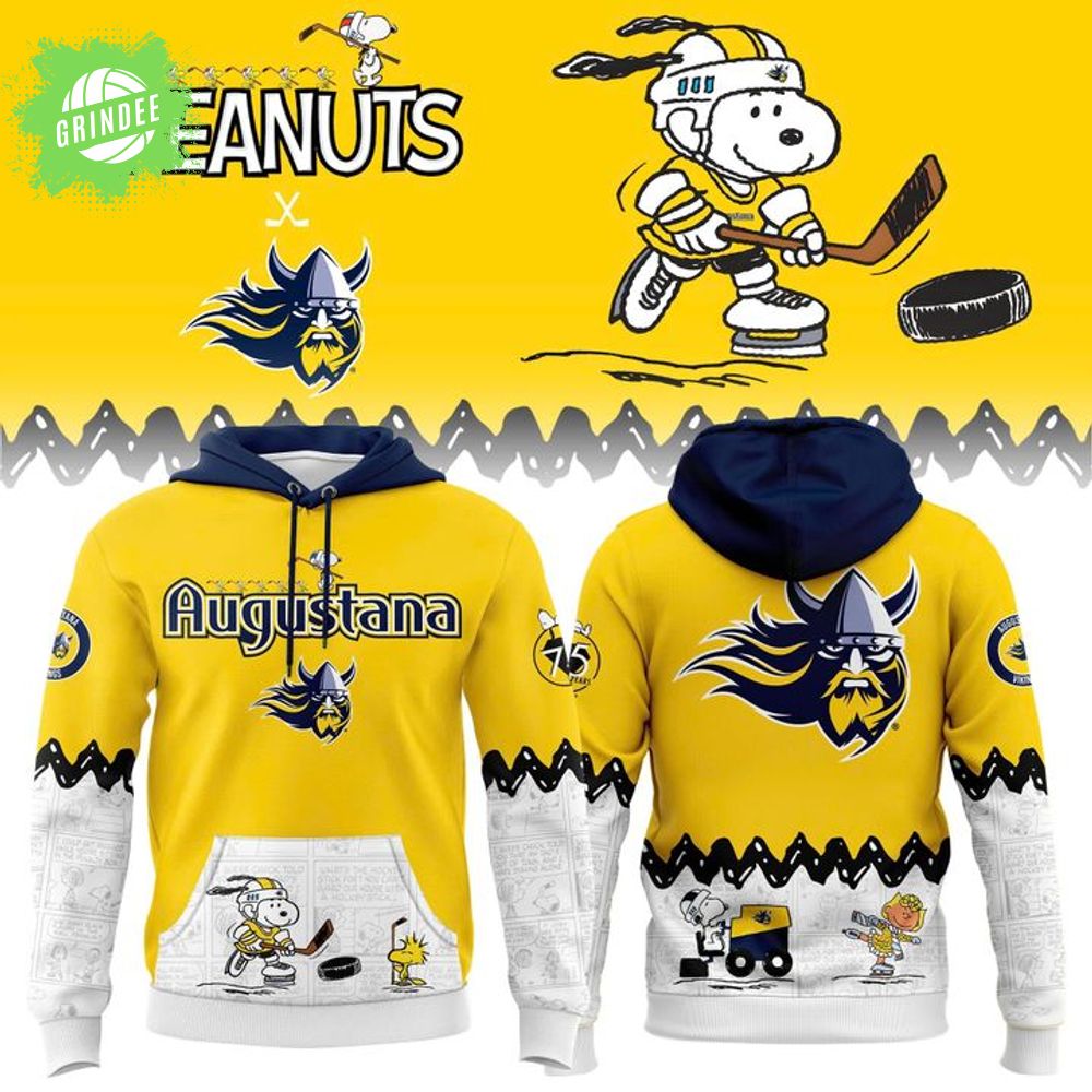 Limited Edition Augustana Vikings '' Peanuts Night '' Snoopy Hoodie Limited Edition Augustana Vikings '' Peanuts Night '' Snoopy Hoodie