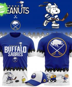 Limited Edition Buffalo Sabres ” Peanuts Night ” Snoopy T-shirt