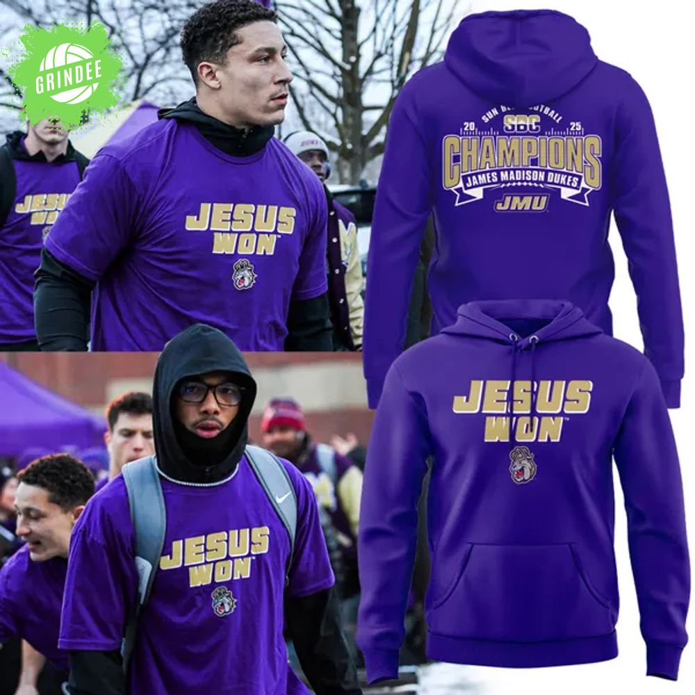 Limited Edition JMU Football JESUS WON Hoodie Limited Edition JMU Football JESUS WON Hoodie