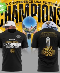 Limited Edition K.State 2025 CUSA Football Champs Black Shirt