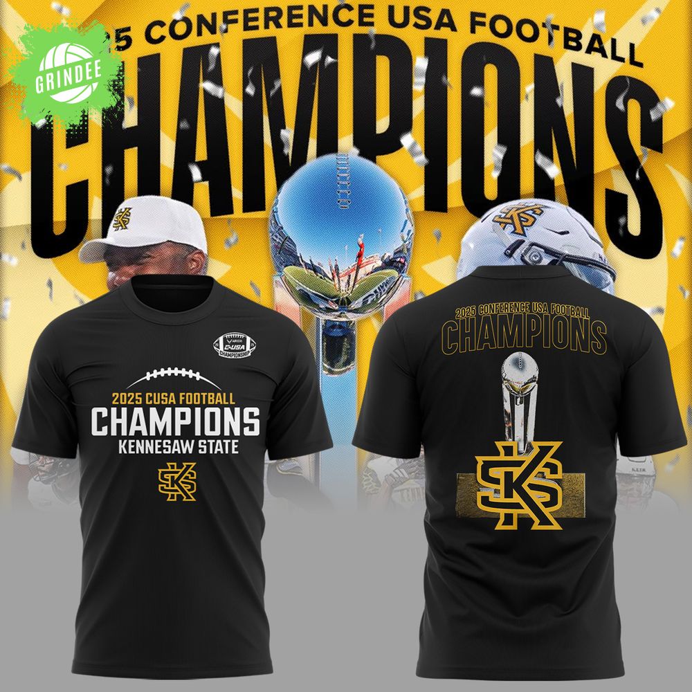 Limited Edition K.State 2025 CUSA Football Champs Black Shirt Limited Edition K.State 2025 CUSA Football Champs Black Shirt