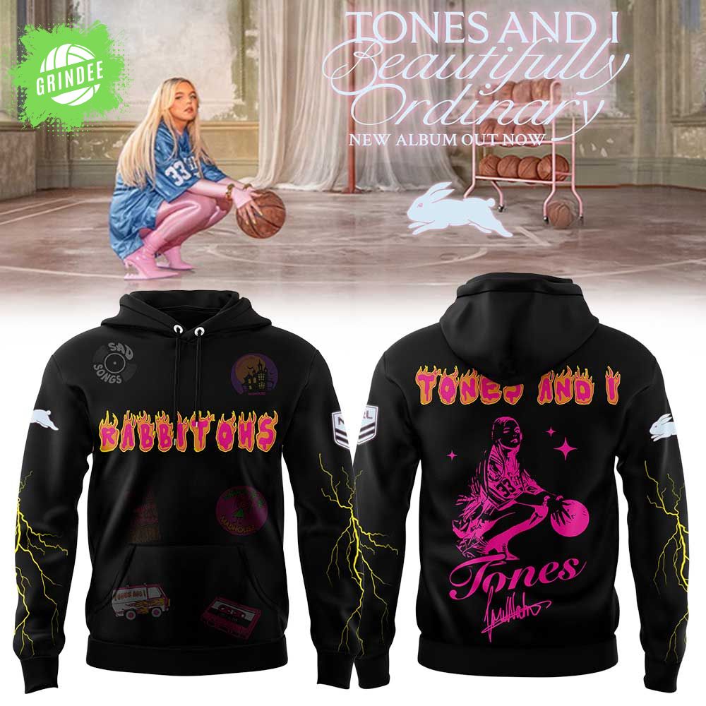 Limited Edition S.S Rabbitohs Tones and I “Beautifully Ordinary” Tour Signature Hoodie Limited Edition S.S Rabbitohs Tones and I “Beautifully Ordinary” Tour Signature Hoodie
