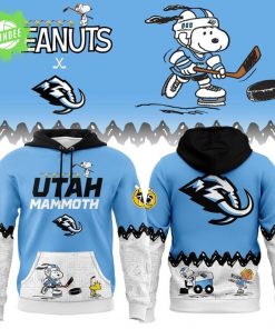 Limited Edition Utah Mammoth ” Peanuts Night ” Snoopy Hoodie