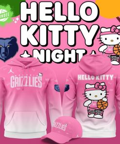 Limited edition Hoodie Memphis Grizzlies x Hello Kitty for fans!