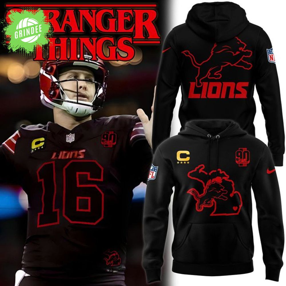 Lions "Stranger Things Edition" Limited Hoodie - Goff 16 Lions "Stranger Things Edition" Limited Hoodie - Goff 16