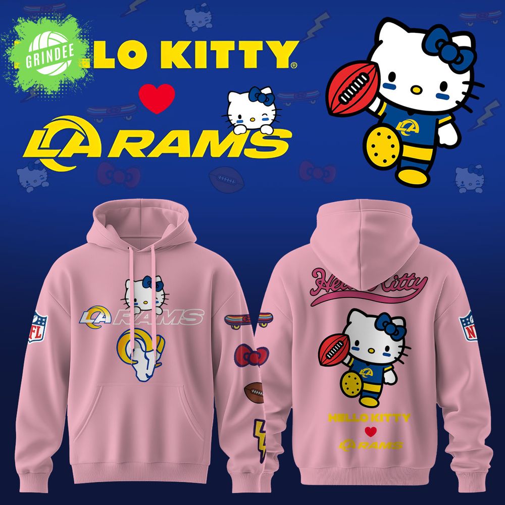 Los Angeles Rams x Hello Kitty Limited Pink Hoodie Los Angeles Rams x Hello Kitty Limited Pink Hoodie