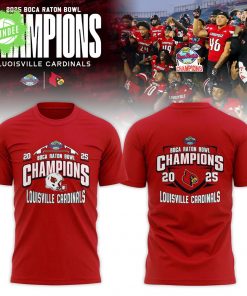 Louisville Cardinals 2025 Boca Raton Bowl Champions T-shirt
